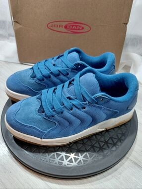 NEW Jordan Womens Session Storm Blue Suede Low-Top Sneakers SIZE 7.5 YOUTH 6